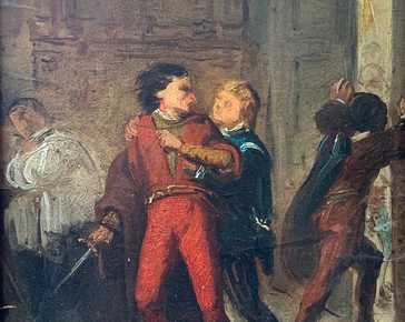 (attribuito) Faccioli Silvio  - Lorenzino de 'Medici takes refuge in the church